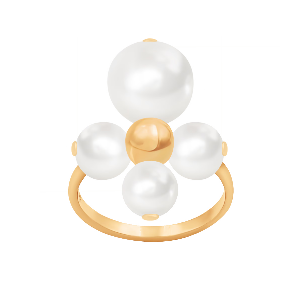 Ring Luck mit Perlen - Vorderansicht