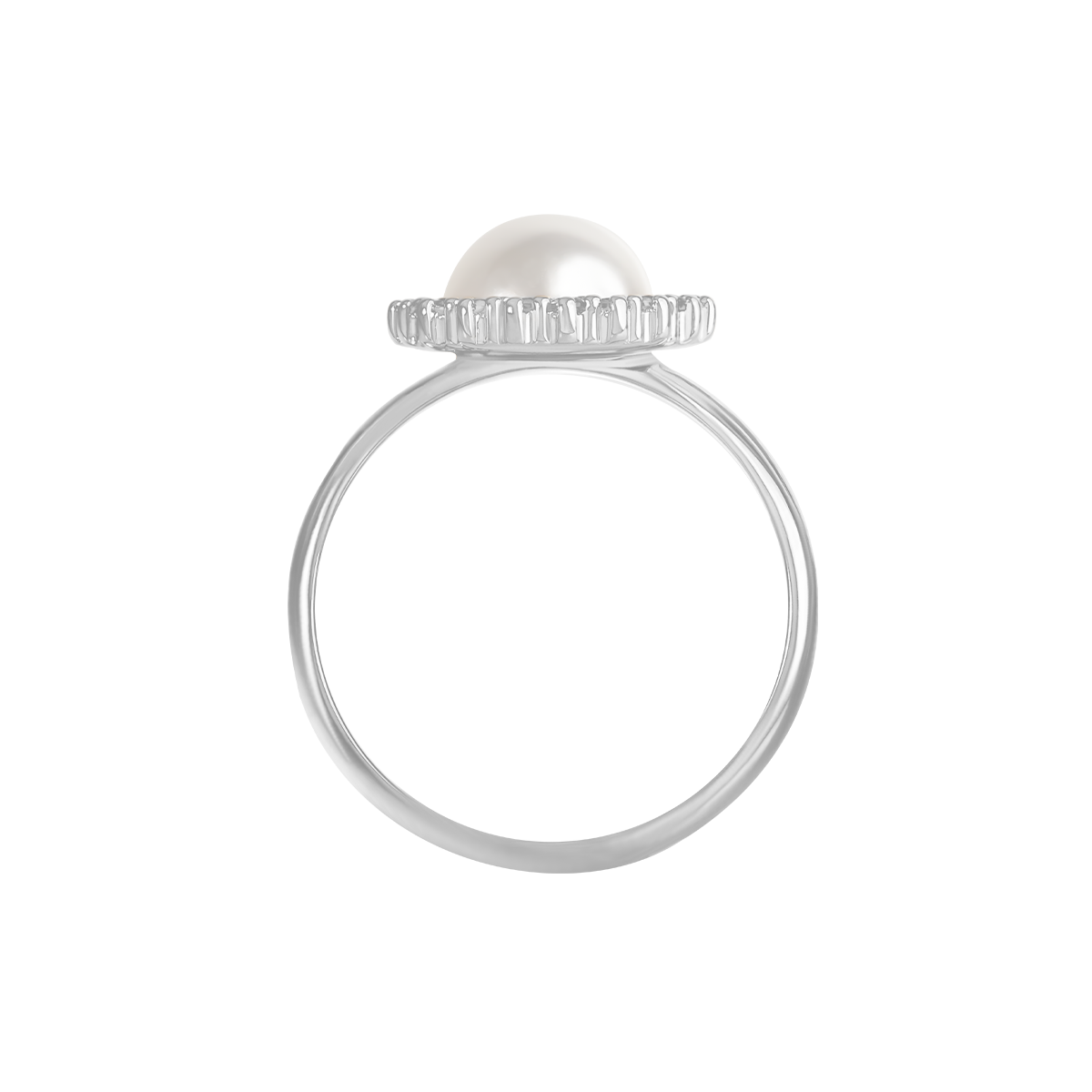 Ring Cosmos No.3 mit weißer Perlen und weißen Zirkonen, versilbert - Weitere Detailansicht