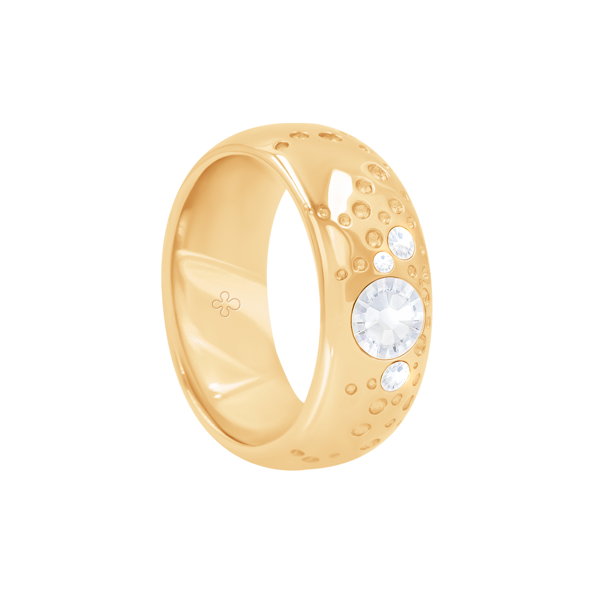 Ring Sparkling breit vergoldet - Vorderansicht