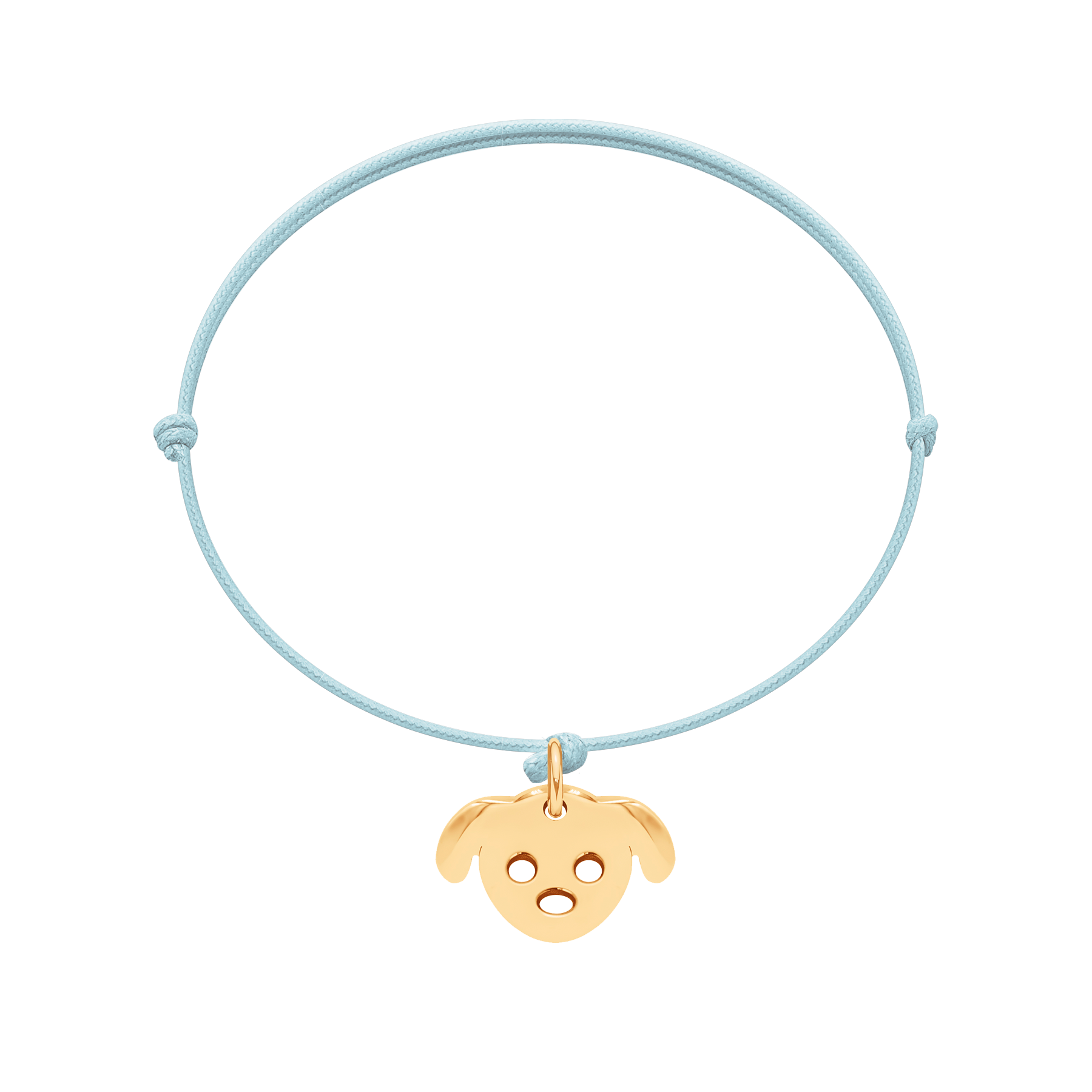 Armband mit vergoldetem Hund - Vorderansicht