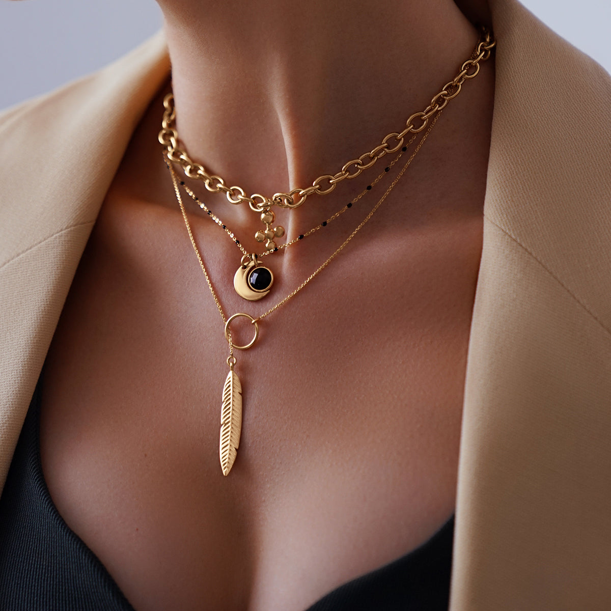 Feder Halskette - weitere Details