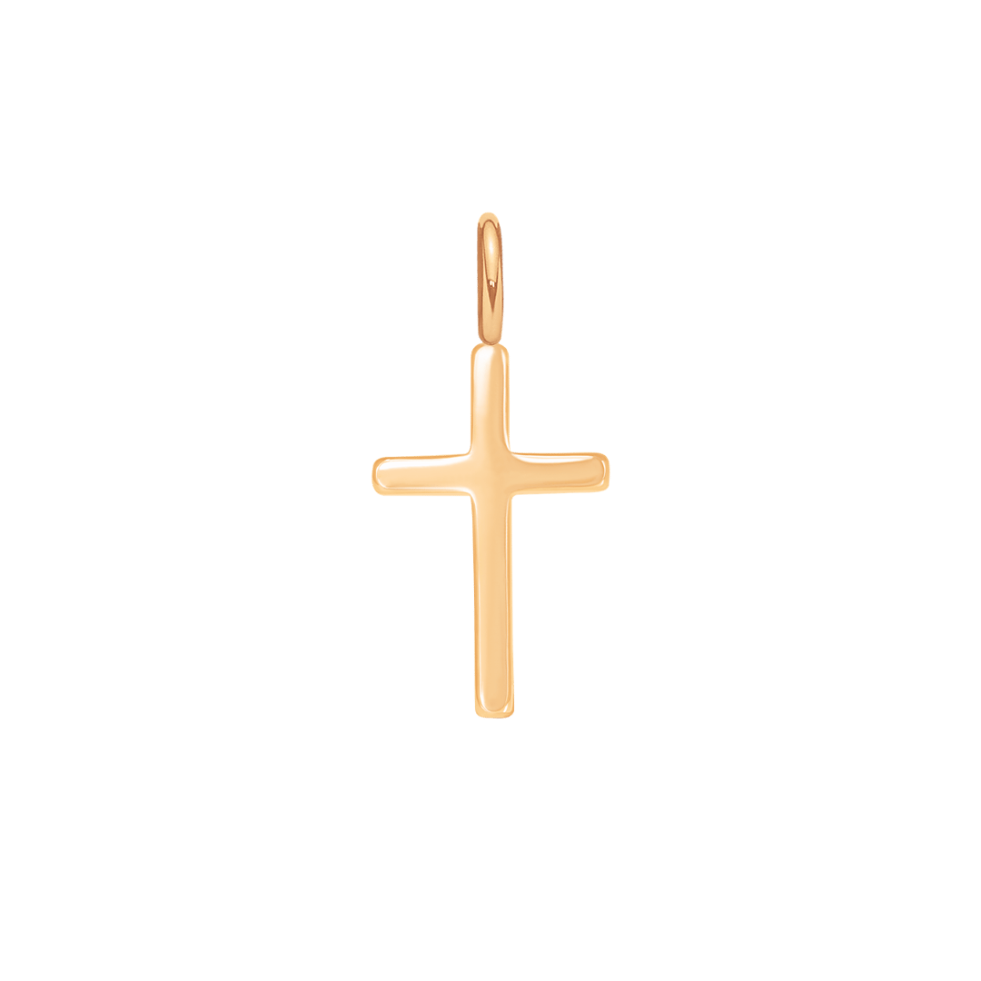 Anhänger Kreuz 1,5 cm aus 585er Gelbgold - Vorderansicht