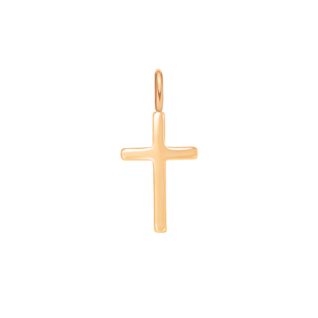 Anhänger Kreuz 1,5 cm aus 585er Gelbgold - Detailansicht