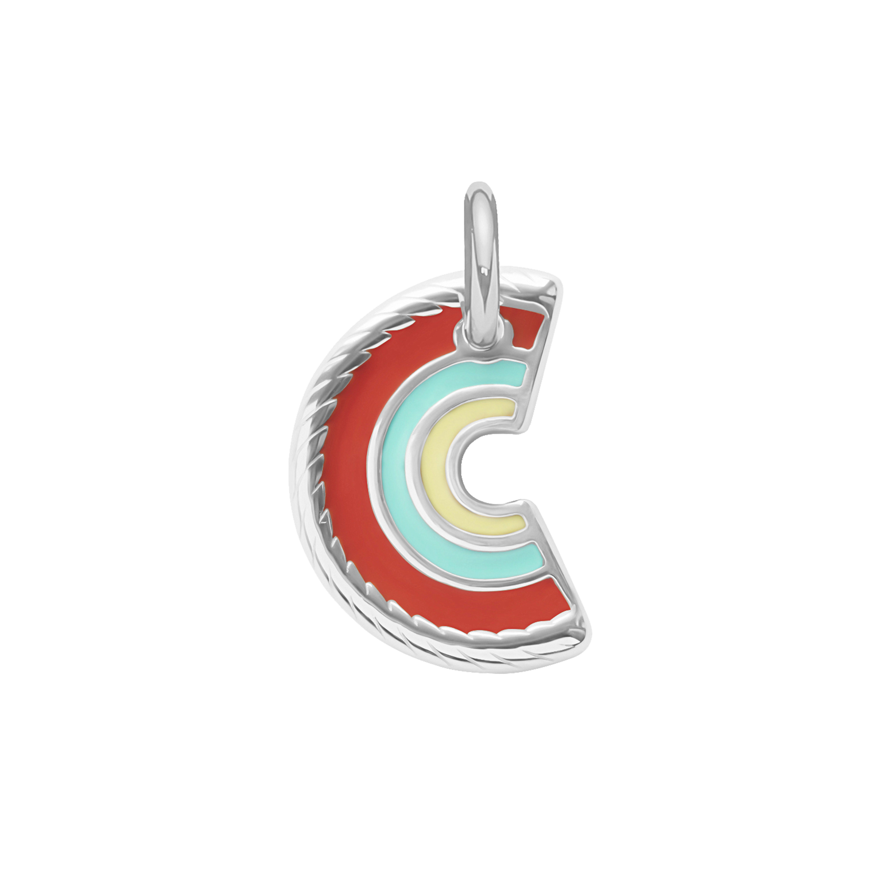 Rainbow-Anhänger versilbert 1,5 cm - Vorderansicht