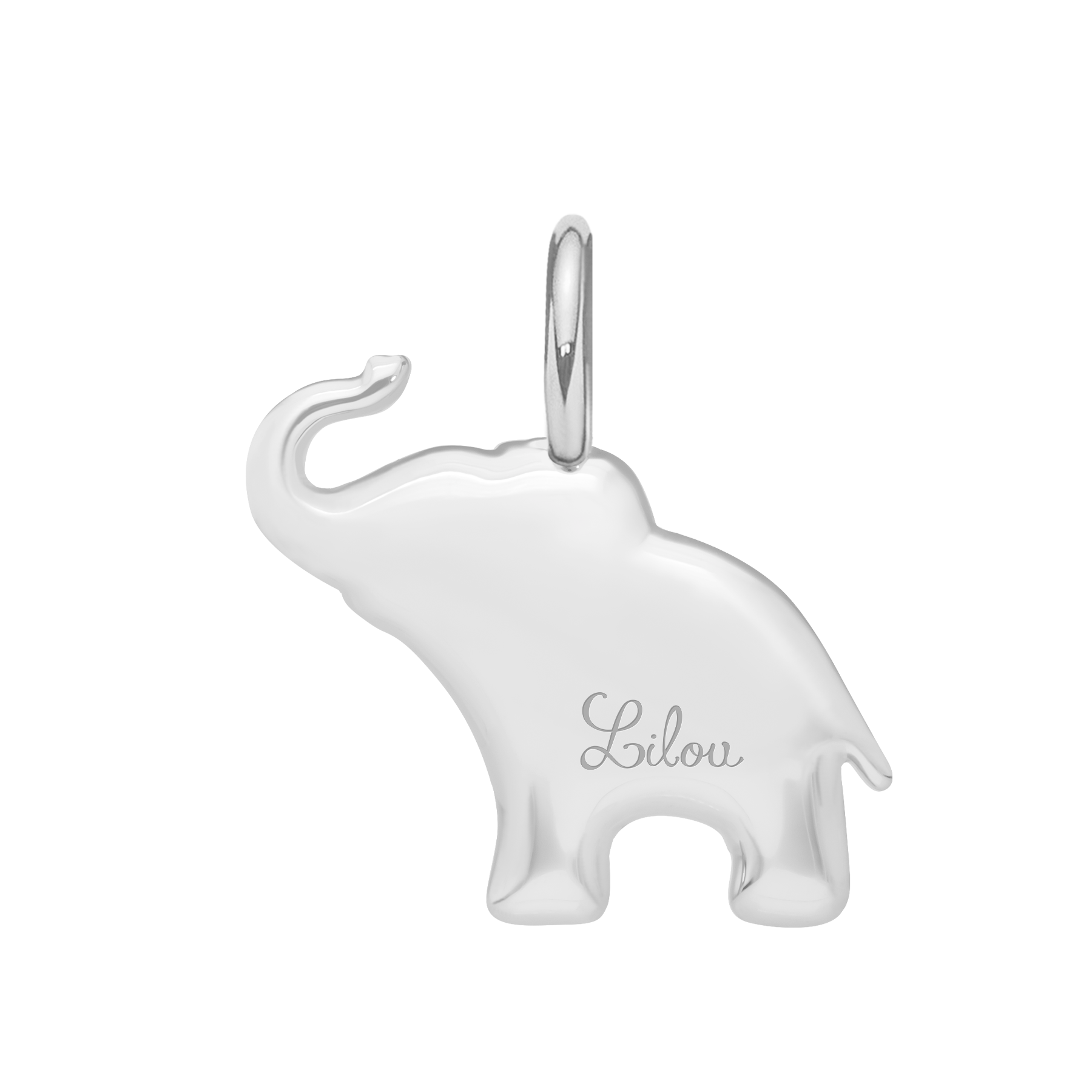 Anhänger Elefant 2 cm, versilbert - Detailansicht
