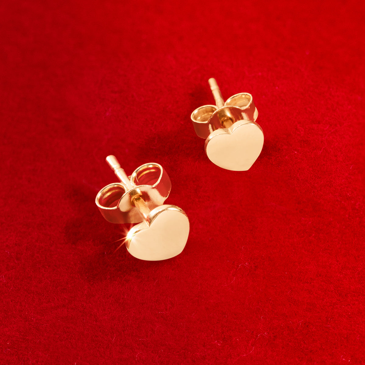 Ohrstecker Etincelle Herz 0,6 cm aus 585er Gelbgold - Weitere Detailansicht