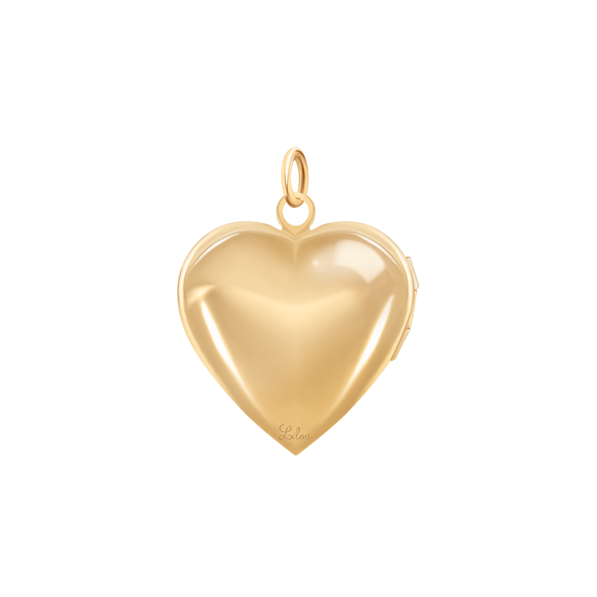 Anhänger Locket Herz-Medaillon 2,2 cm vergoldet - Detailansicht