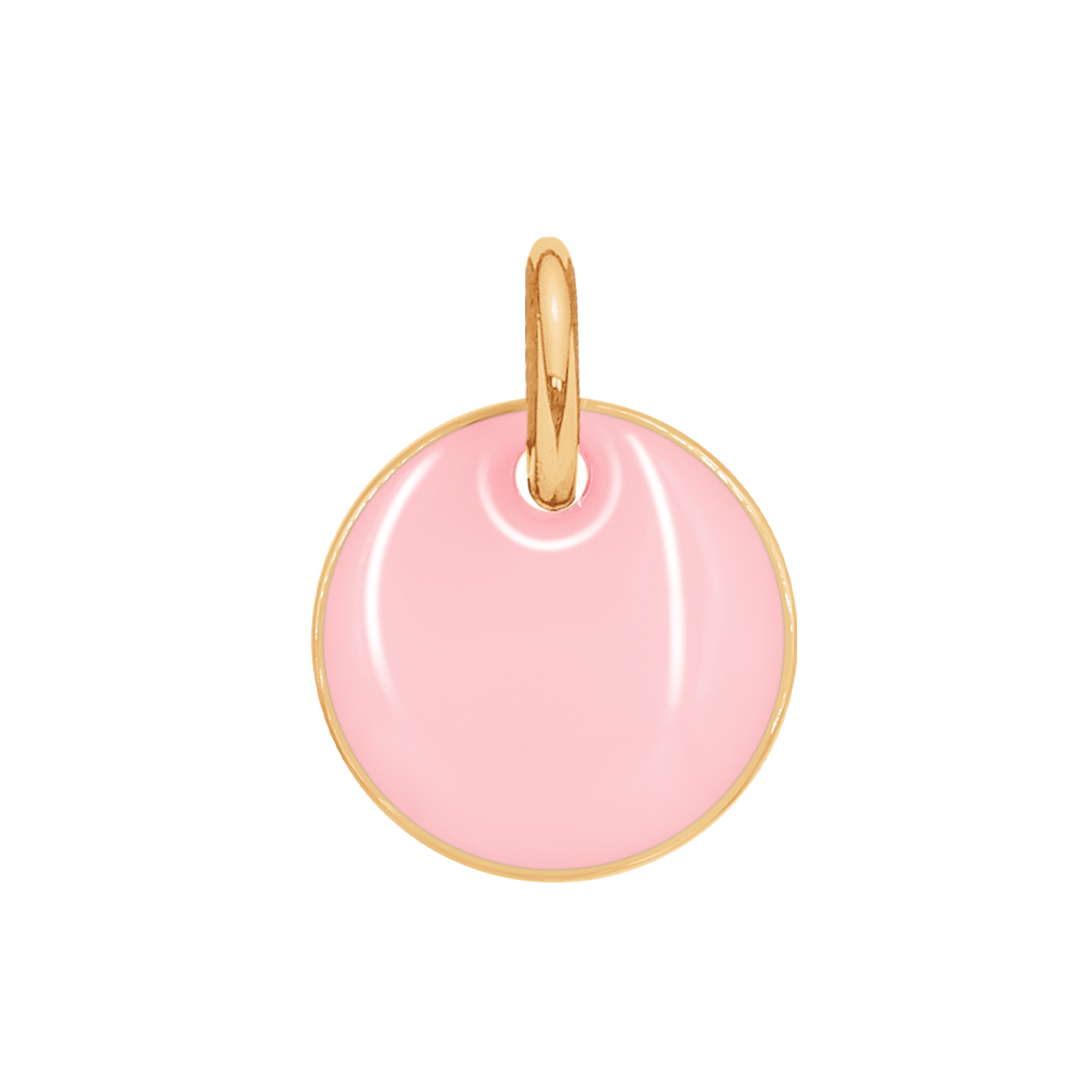 Herzmedaille, 1 cm, roséfarben