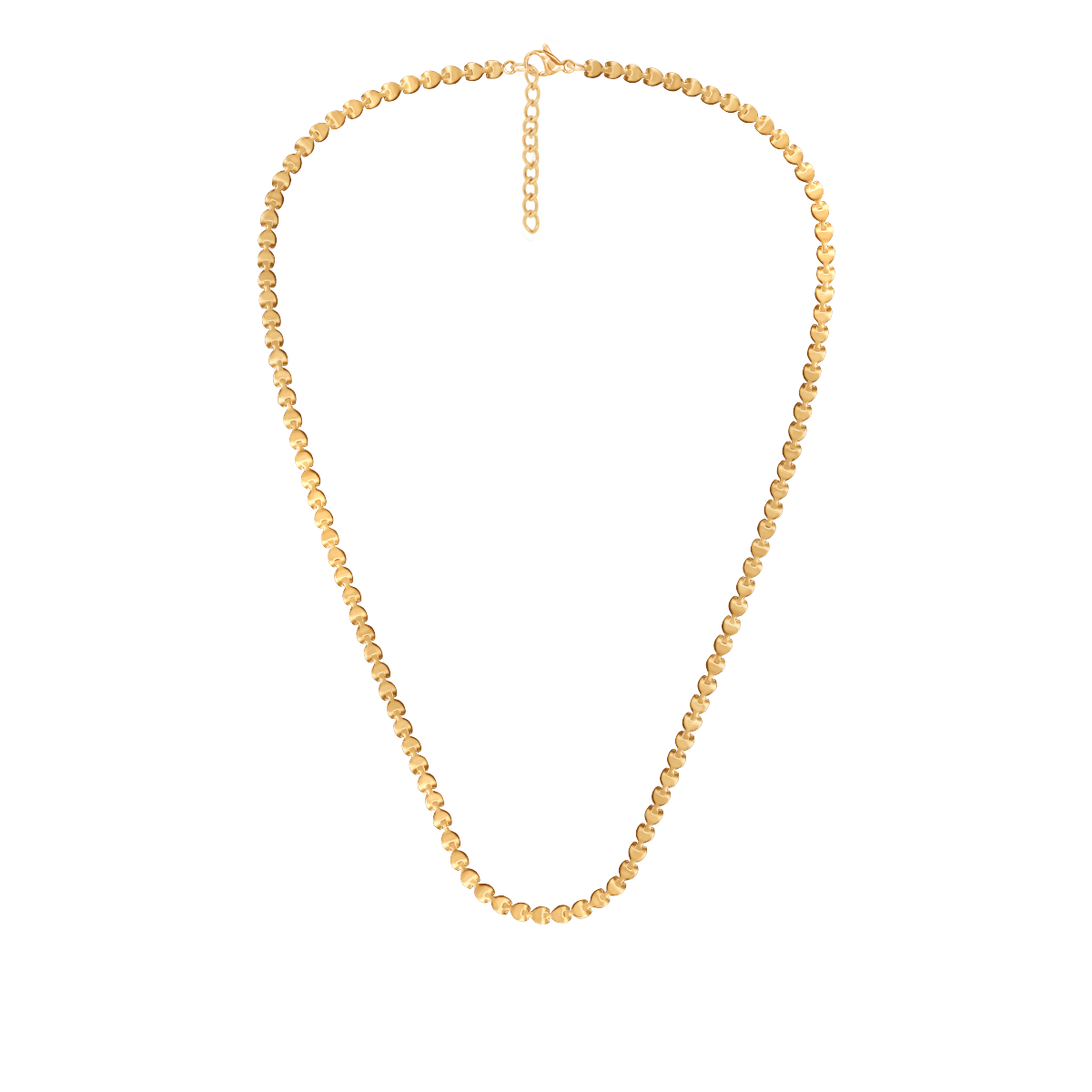 Halskette Hearts vergoldet 40 cm - Trägeransicht