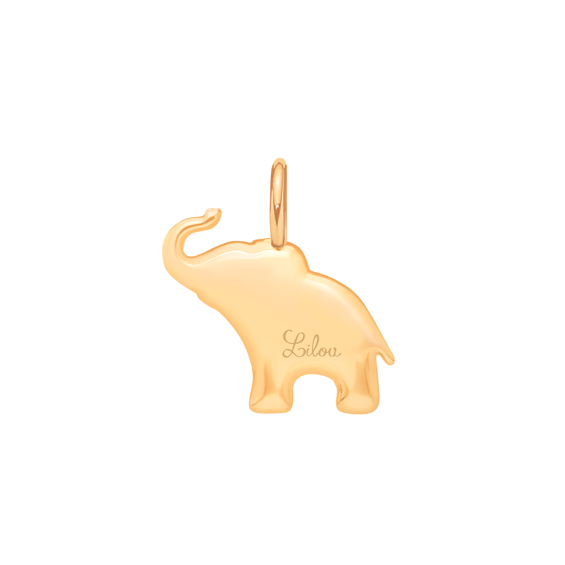 Anhänger „Elefant“, 1,4 cm, Rückseite