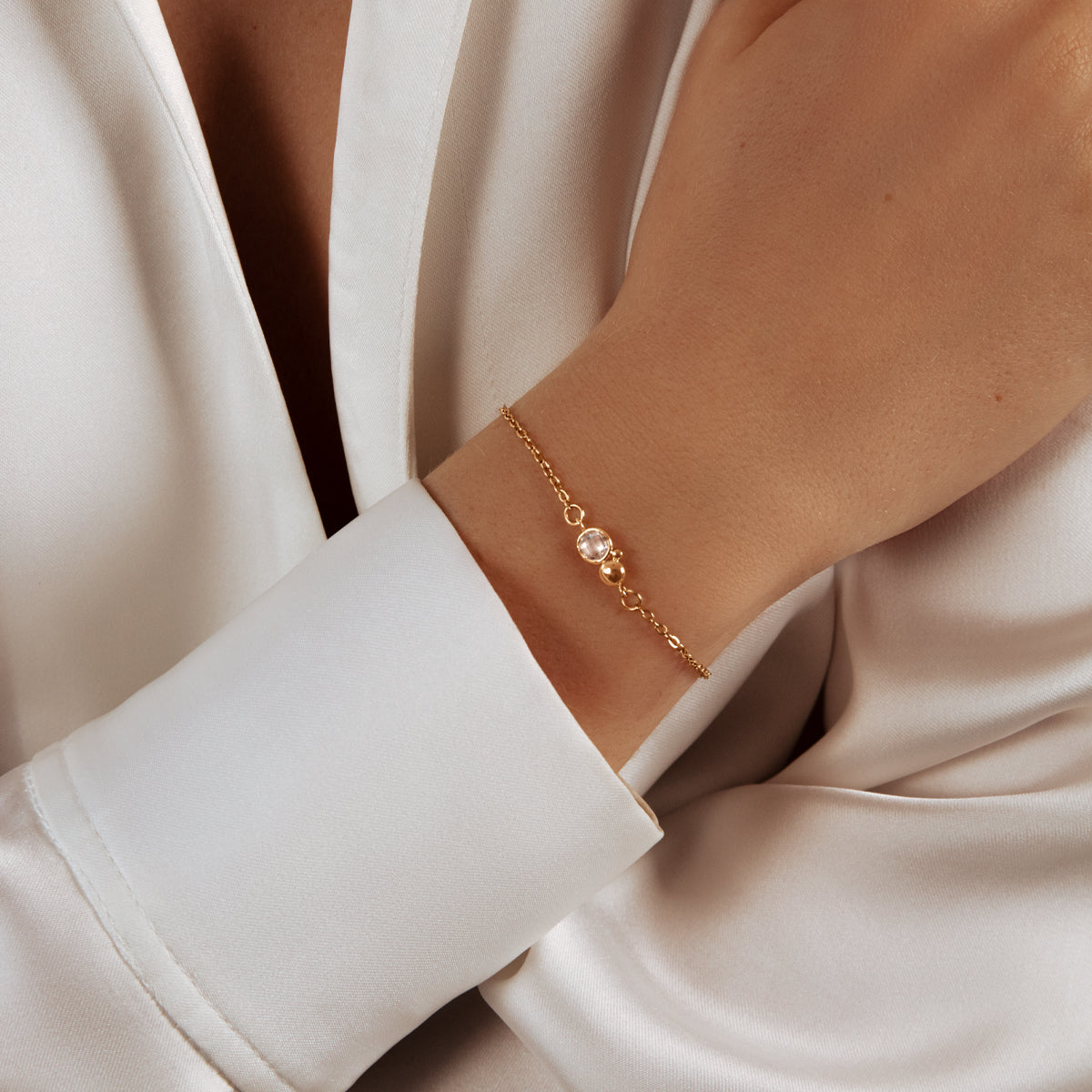 Armband Sparkling, vergoldet - Detailansicht