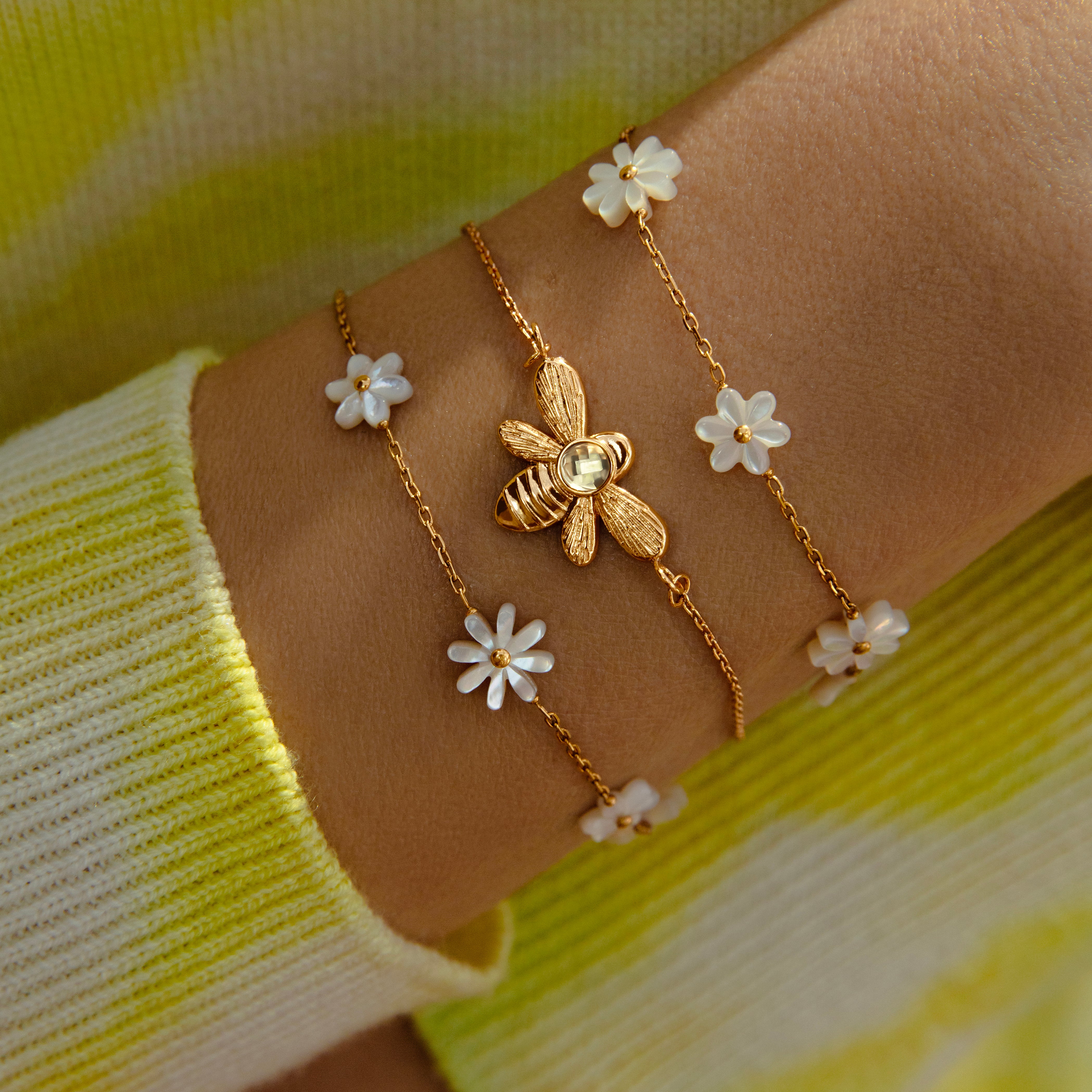 Armband Honey vergoldet - Detailansicht