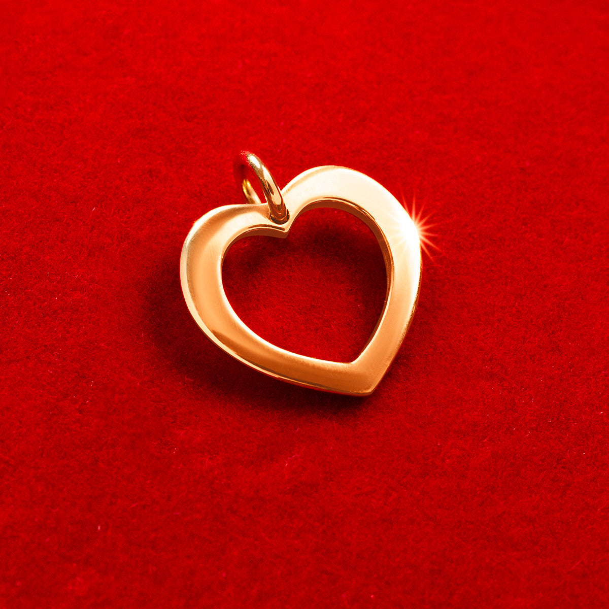 Herz offen gearbeitet 1 cm aus 585er Gelbgold