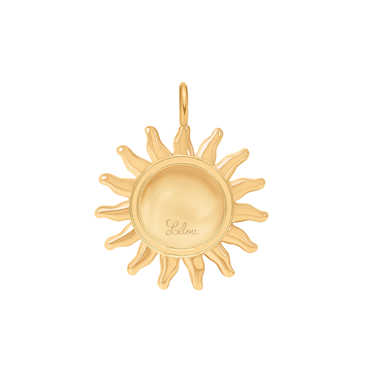 Anhänger Soleil 1,2 cm vergoldet - Detailansicht