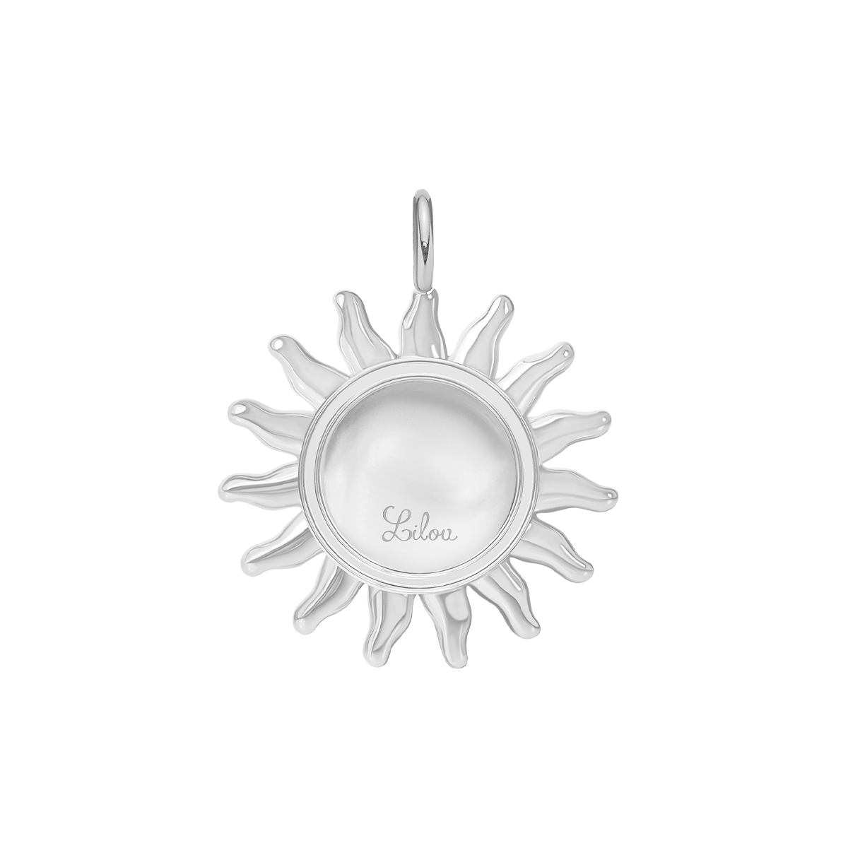 Kleiner Anhänger, silberfarben, Rückseite