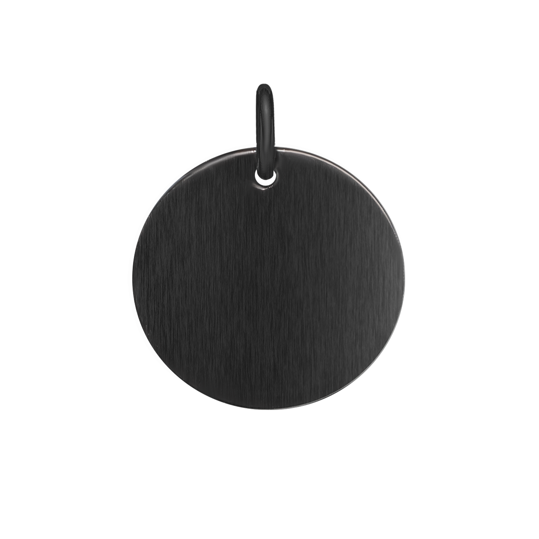 Anhänger Medaillon 1,5 cm mattschwarz - Vorderansicht