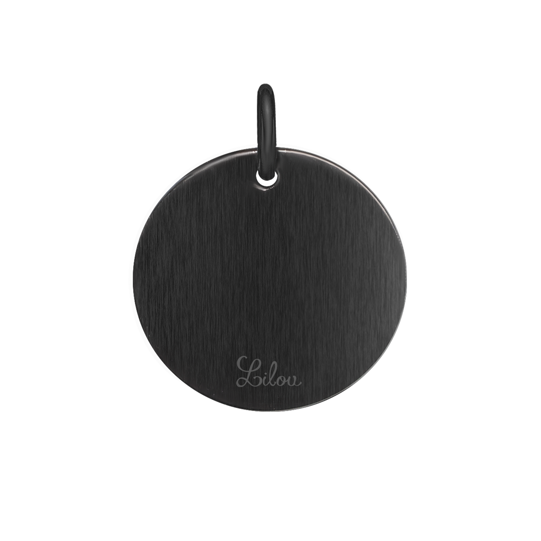 Anhänger Medaillon 1,5 cm mattschwarz - Detailansicht