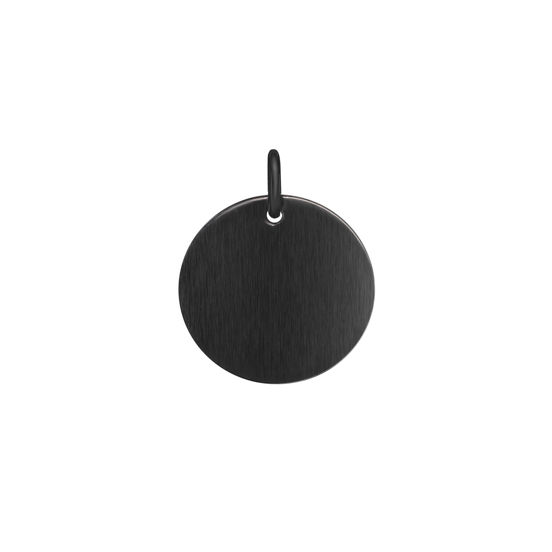 Anhänger Medaillon 1 cm mattschwarz - Vorderansicht