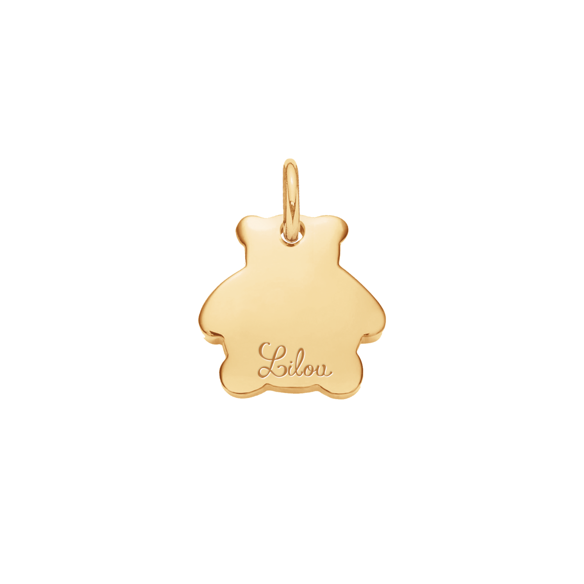 Bärchen 1 cm vergoldet - Detailansicht - Anhänger Bärchen 1 cm, mit 18-Karat Echtgold überzogen.