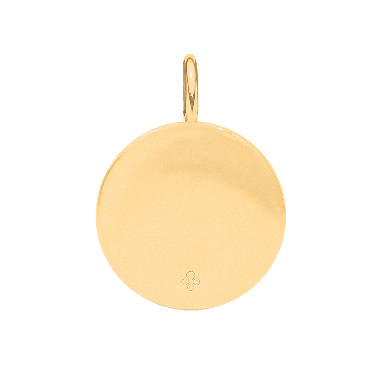 Anhänger Cosmos No.1 mit weißer Perle und dunklem Perlmutt 1,5 cm vergoldet - Detailansicht