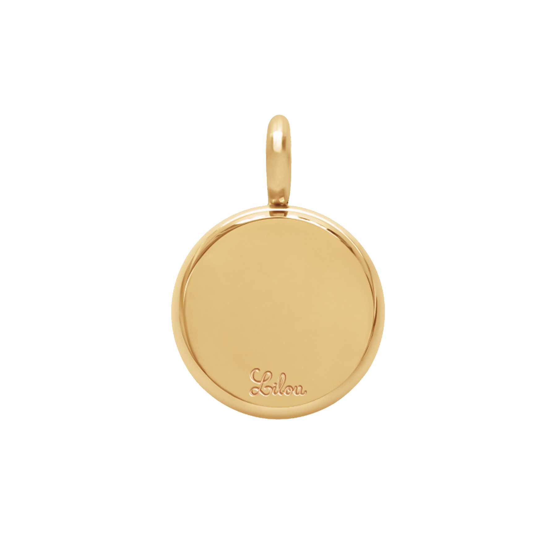 Anhänger „One Pendant“, 1 cm, vergoldet, Rückseite