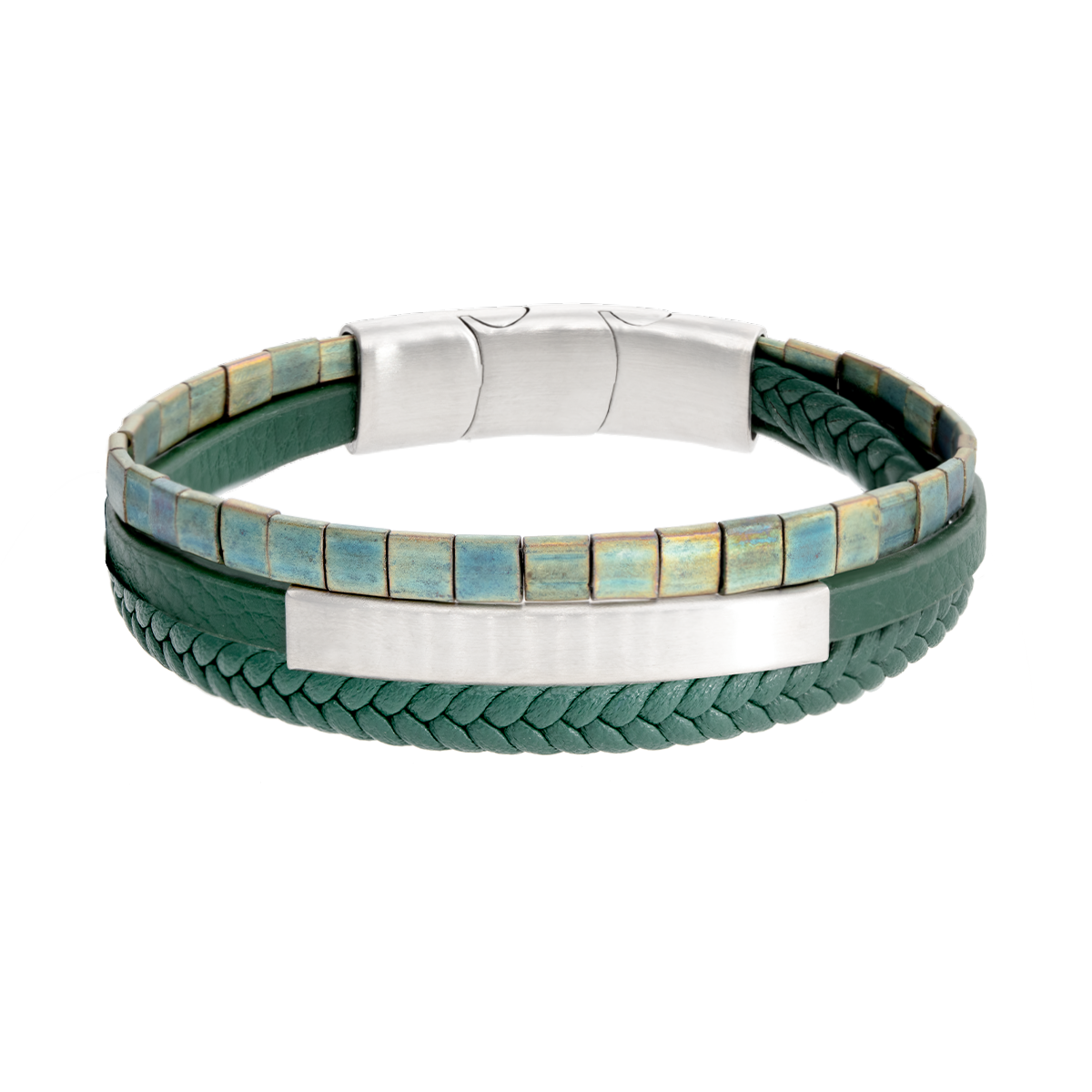Herrenarmband aus dreifachem Leder