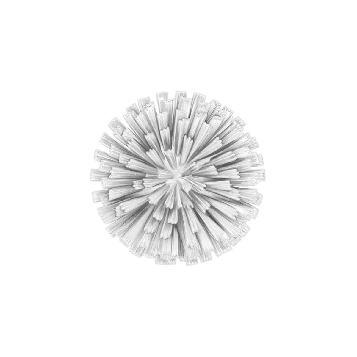 Bloom Brosche, 3,2 cm, versilbert