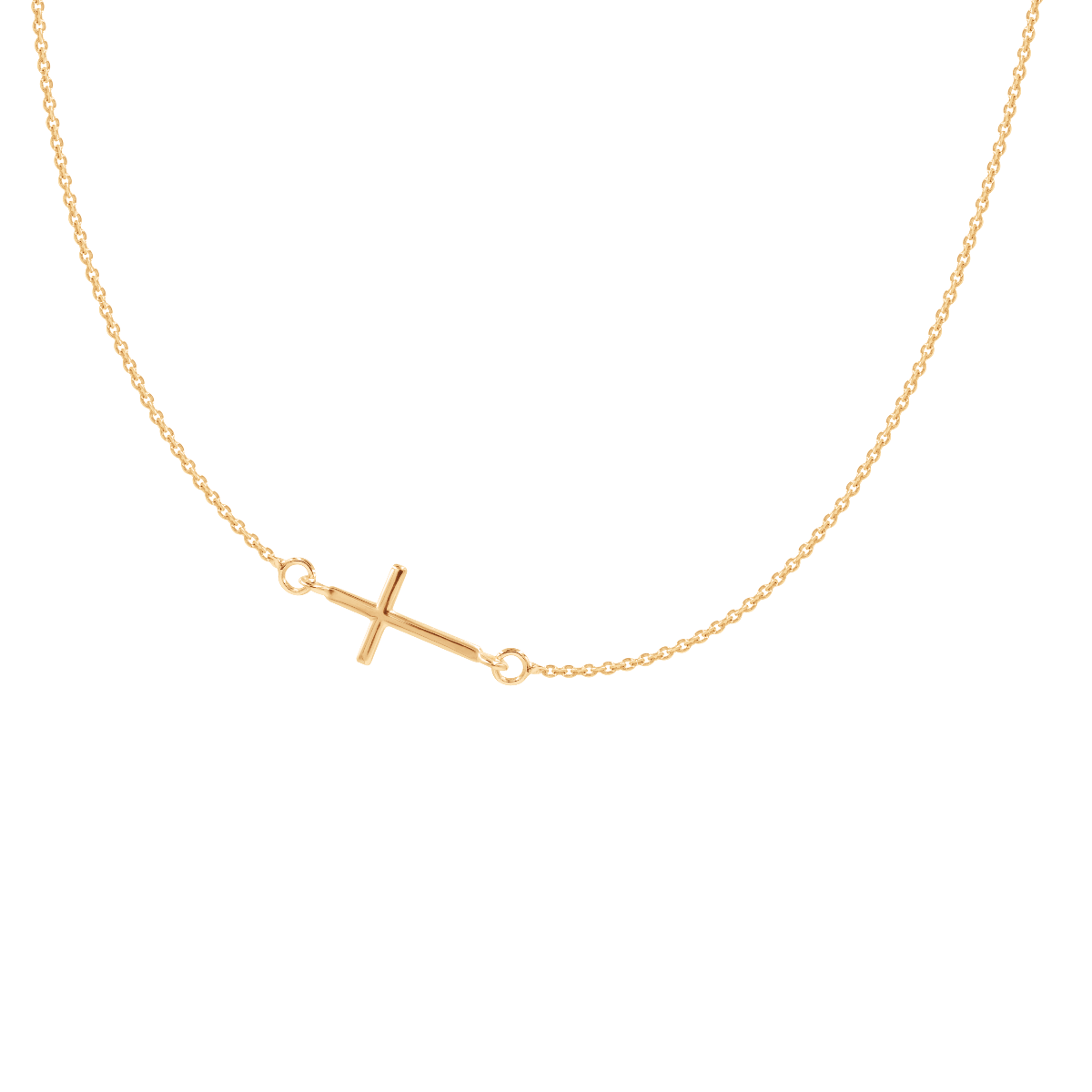 Halskette Kreuz vergoldet