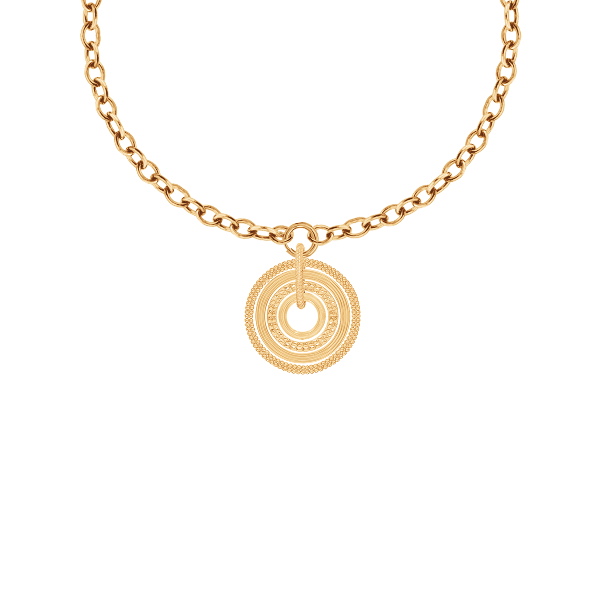 Halskette No.1 mit Ethno-Anhänger vergoldet