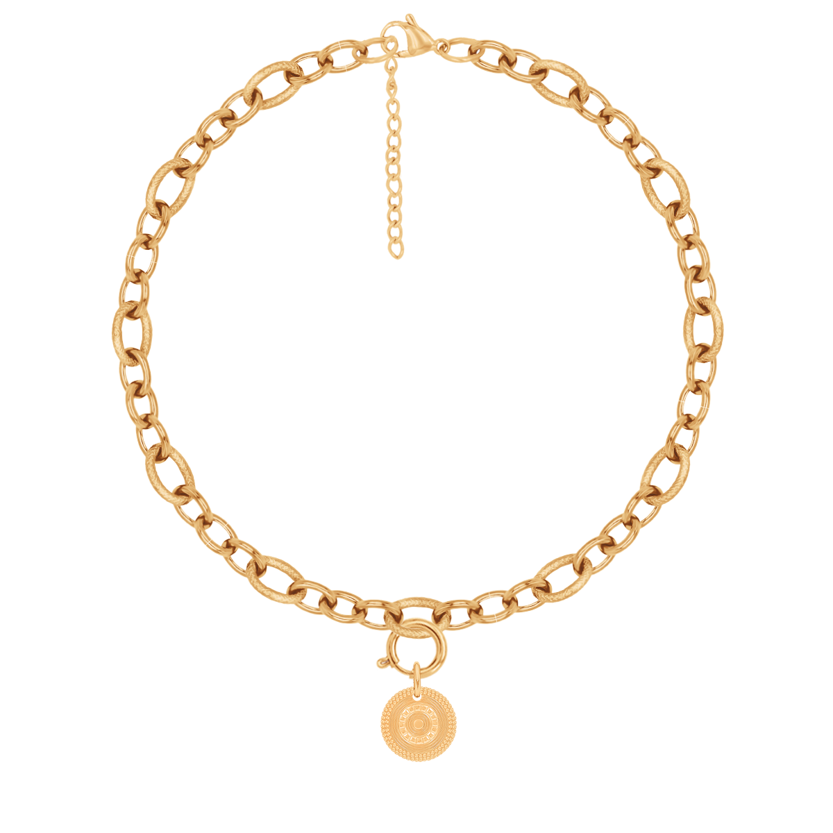 Halskette No.3 mit vergoldetem Münzanhänger Boho II