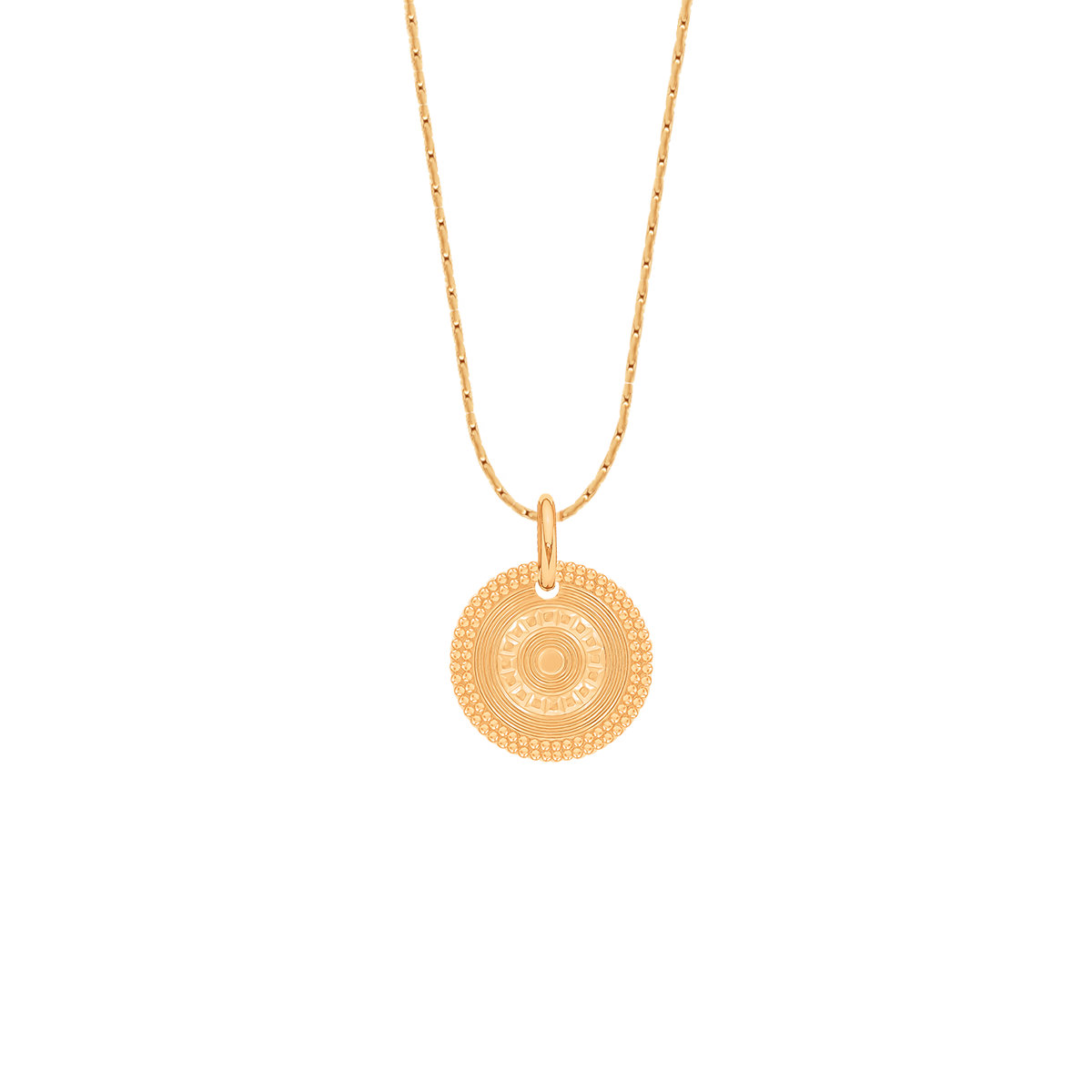 Halskette Sublime mit Münzanhänger-Boho II vergoldet