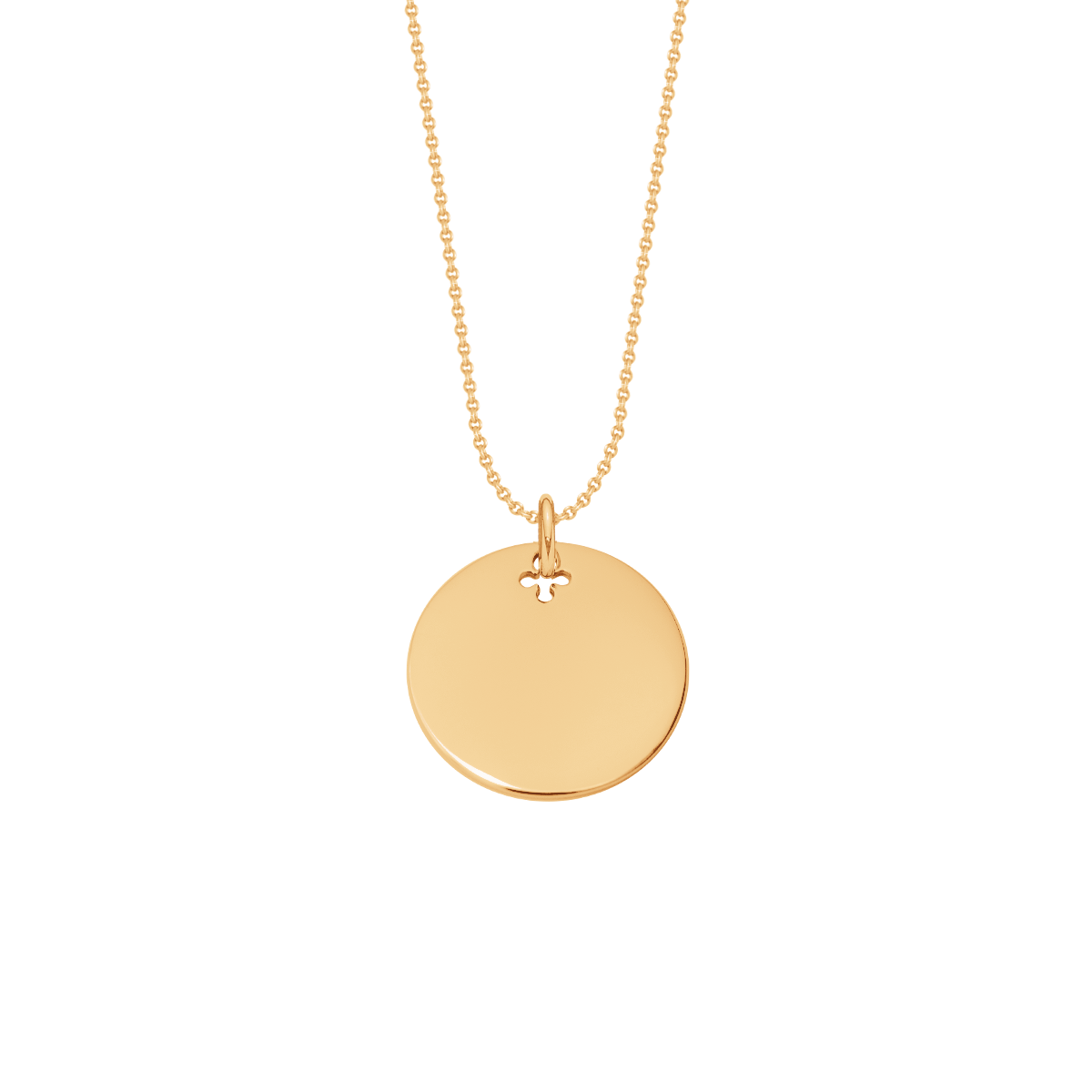 Halskette Klassisch mit 2 cm Medaillon vergoldet