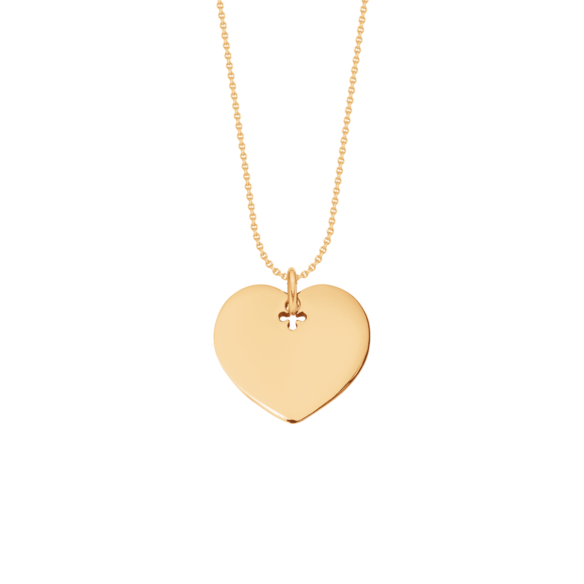 Halskette Klassisch mit 2 cm Herz vergoldet