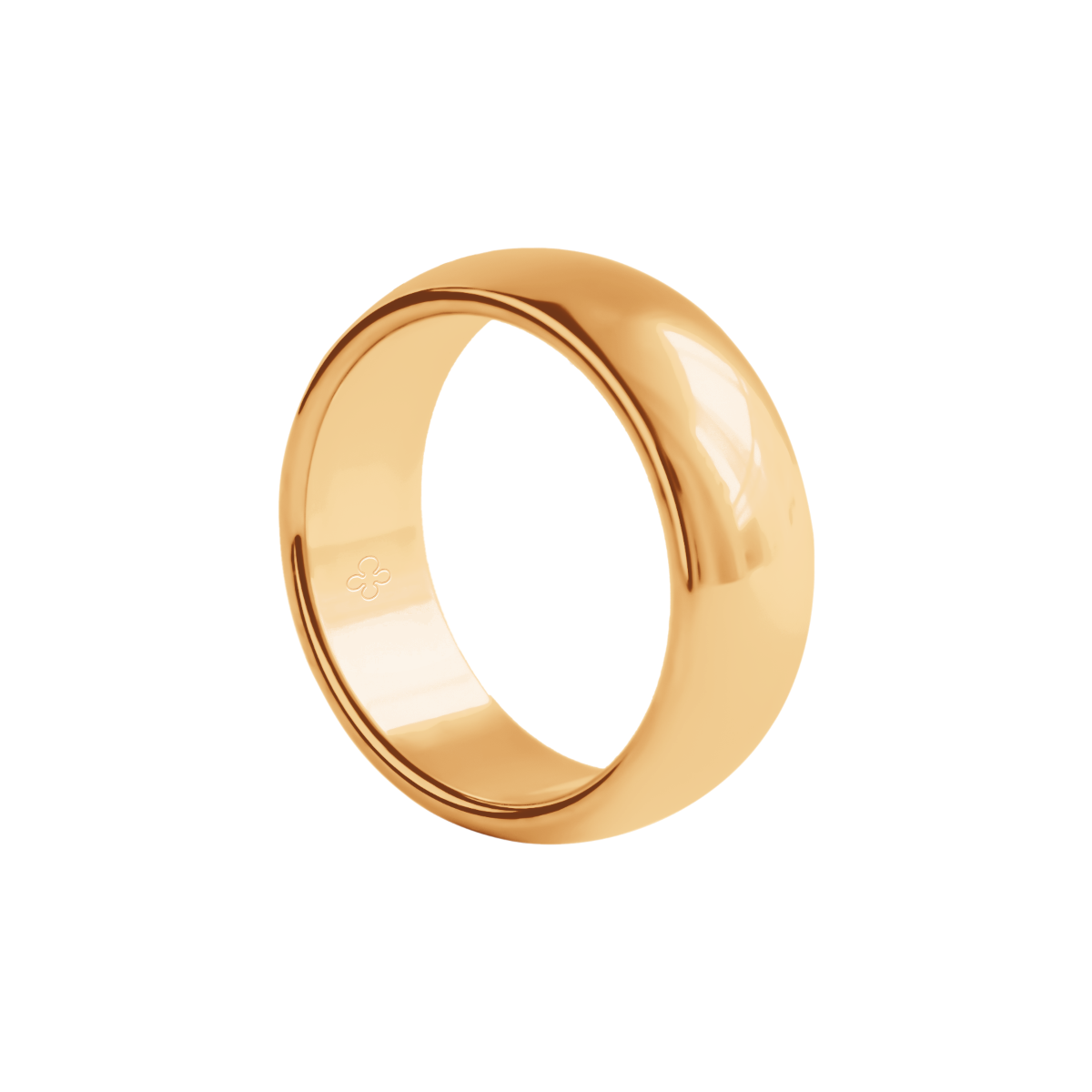 Breiter Ring mit Personalisierung vergoldet