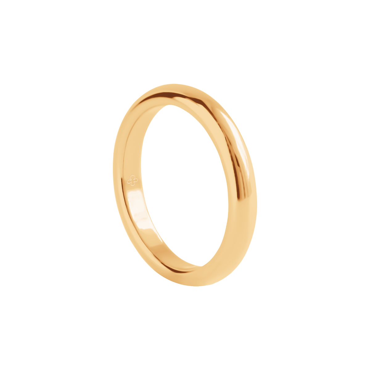 Schmaler Ring mit Personalisierung vergoldet