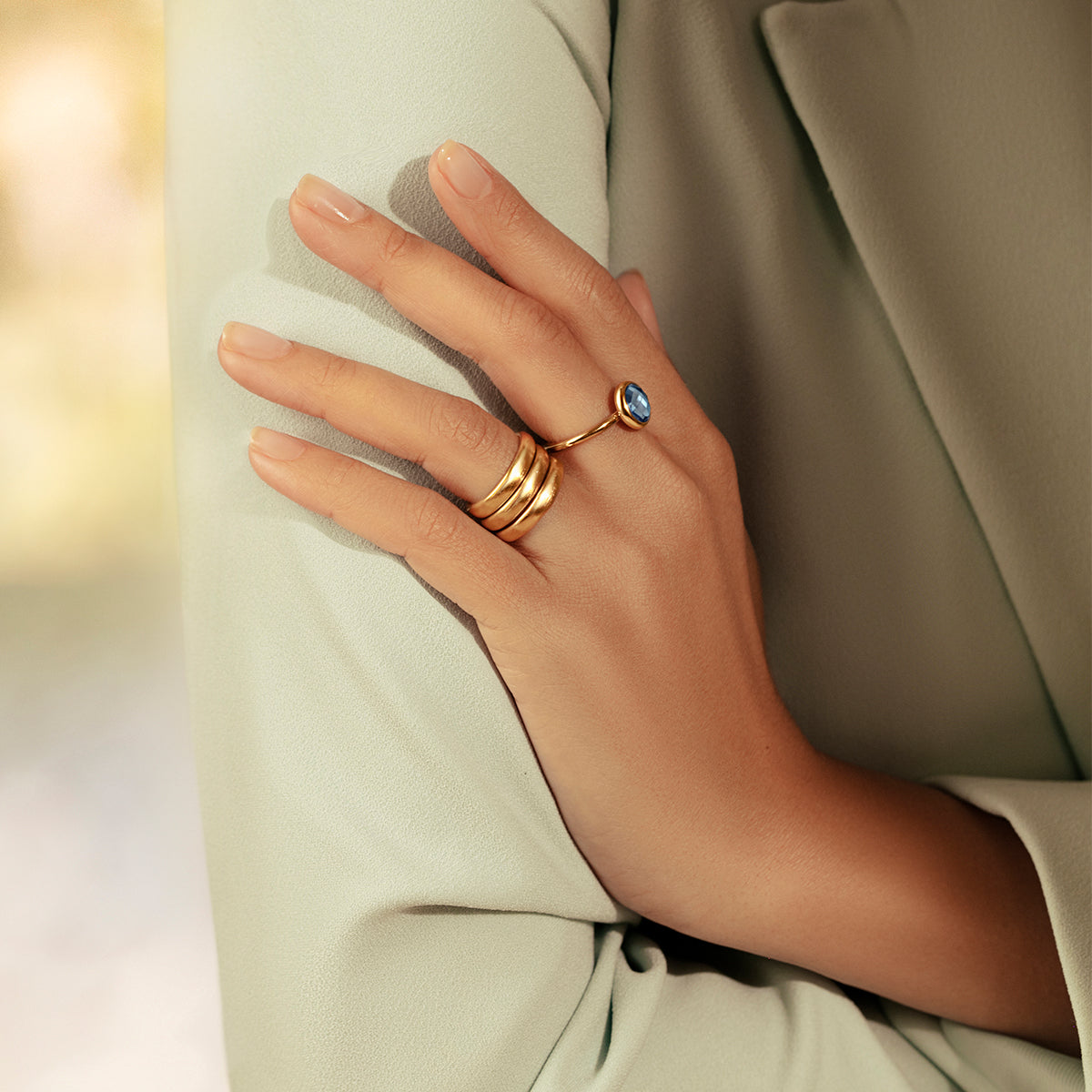 Ring schmall mit Personalisierung vergoldet