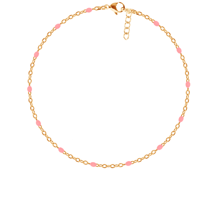 Armband mit rosafarbener Emaille
