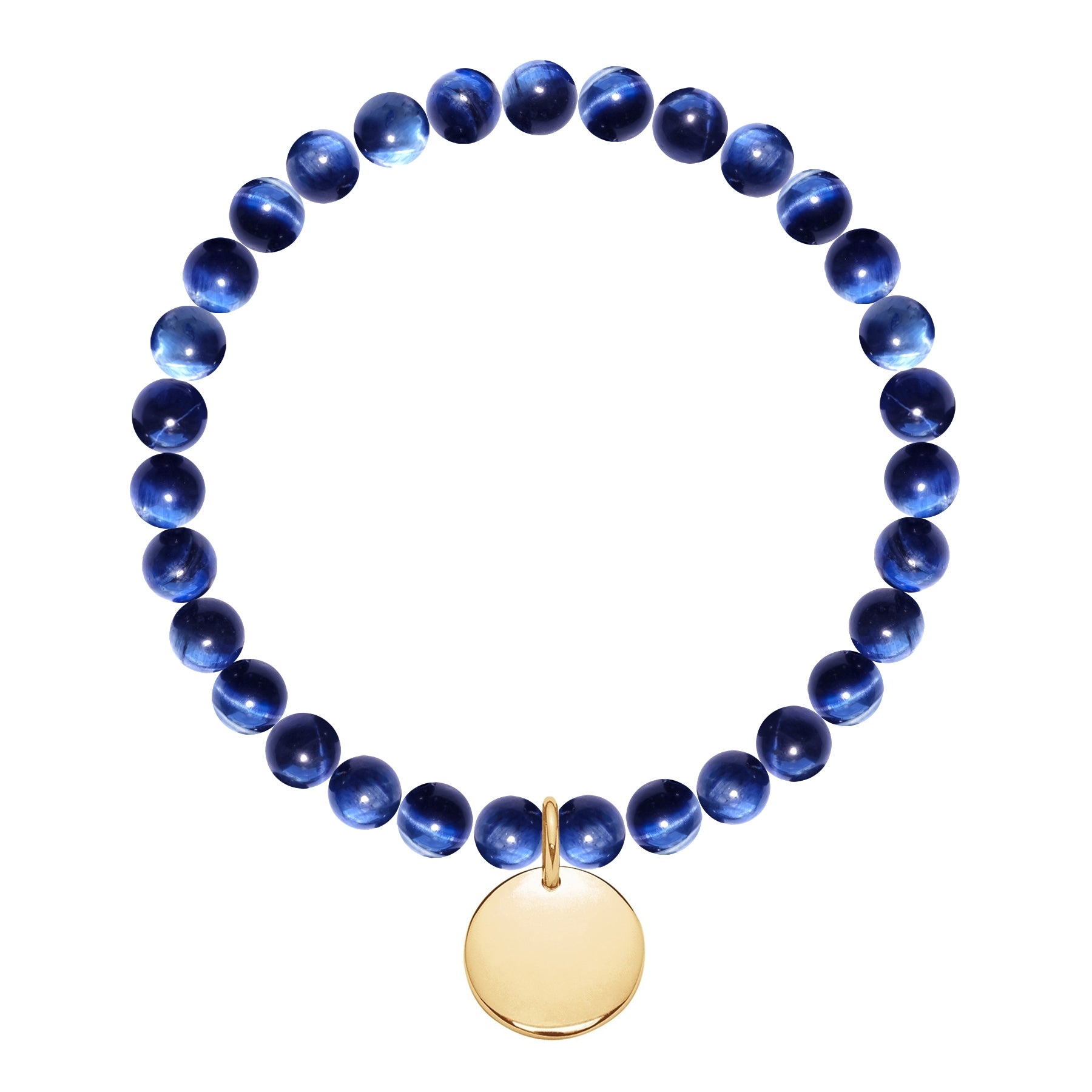 Temida-Armband aus Natursteinen mit einer Medaille - Vorderansicht
