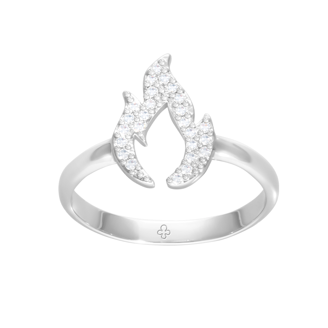 Ring Flamme mit Zirkonia
