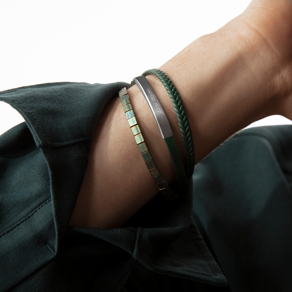 Herrenarmband aus dreifachem Leder