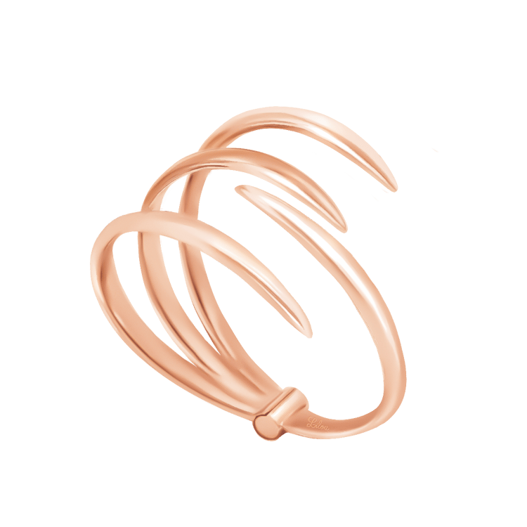 Armband „Claw“, rosévergoldet