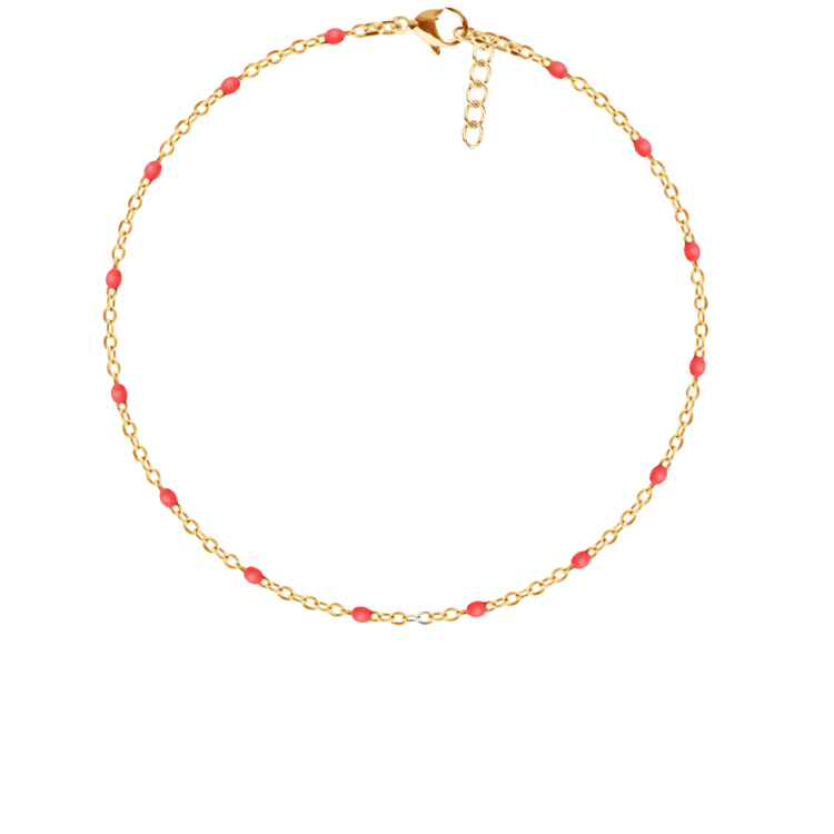 Armband mit rotfarbener Emaille