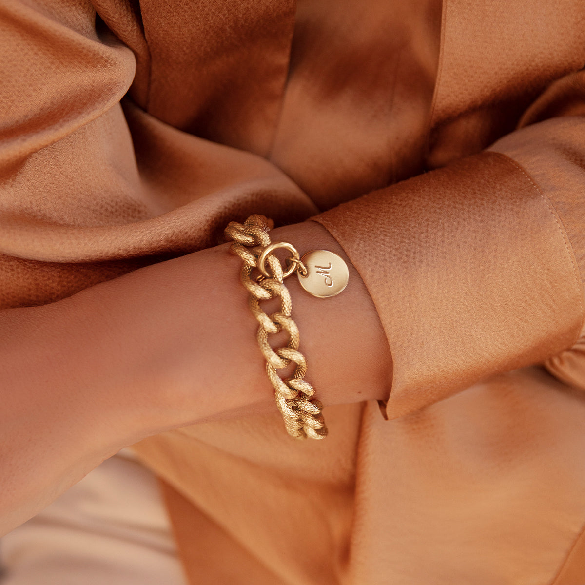 Armband mit einer Goldmedaille in der Kette Nr. 5 -  - Vorderansicht