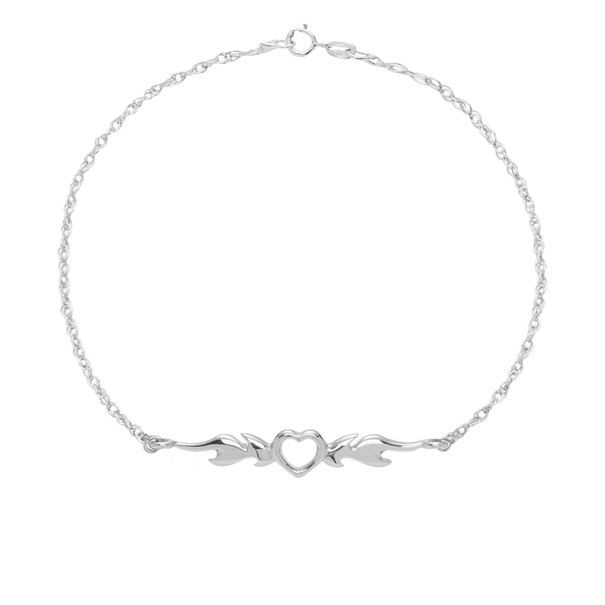 Armband Herz und Flammen silber