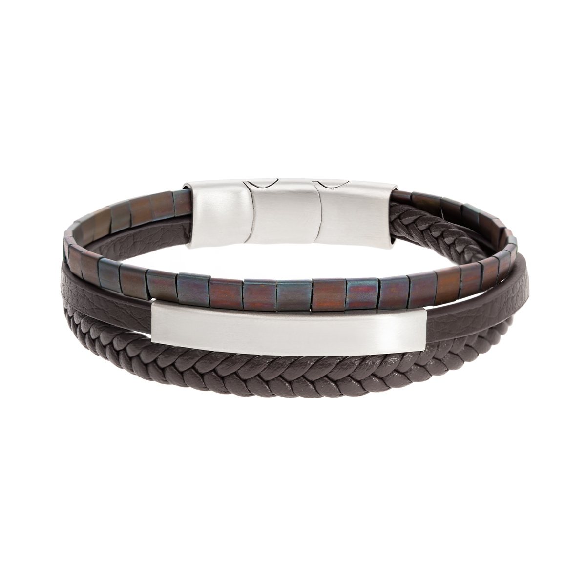 Herrenarmband aus dreifachem Leder