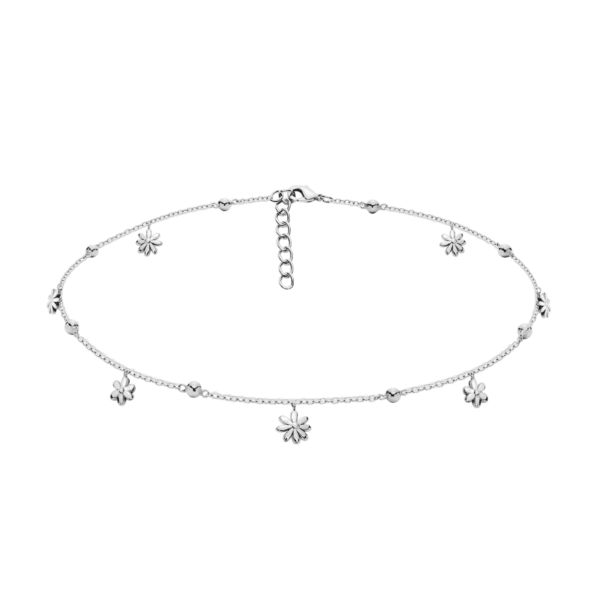 Flowers Choker silber