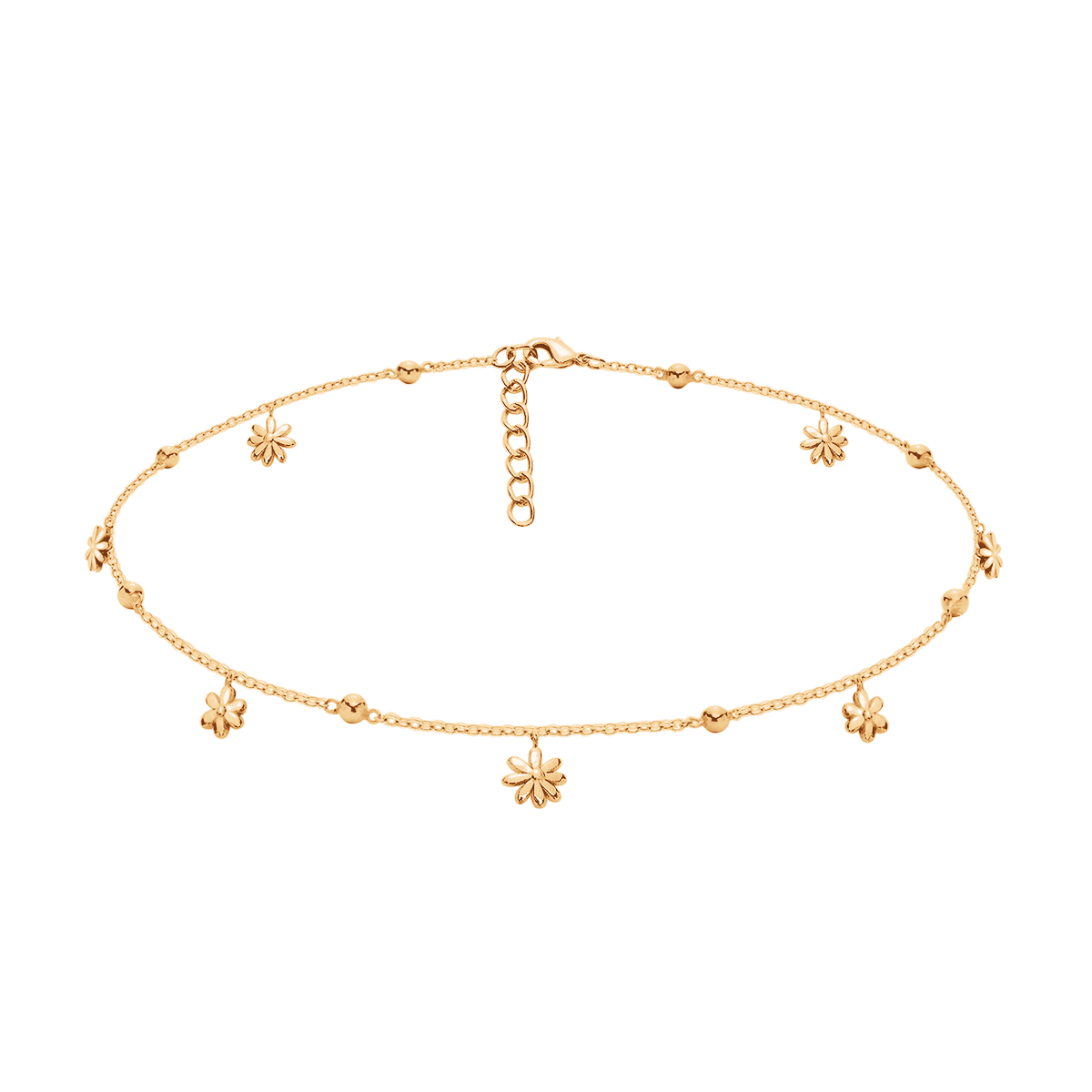 Flowers Choker vergoldet