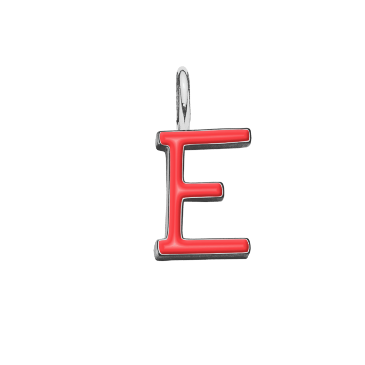 Emaillierte Buchstabe E