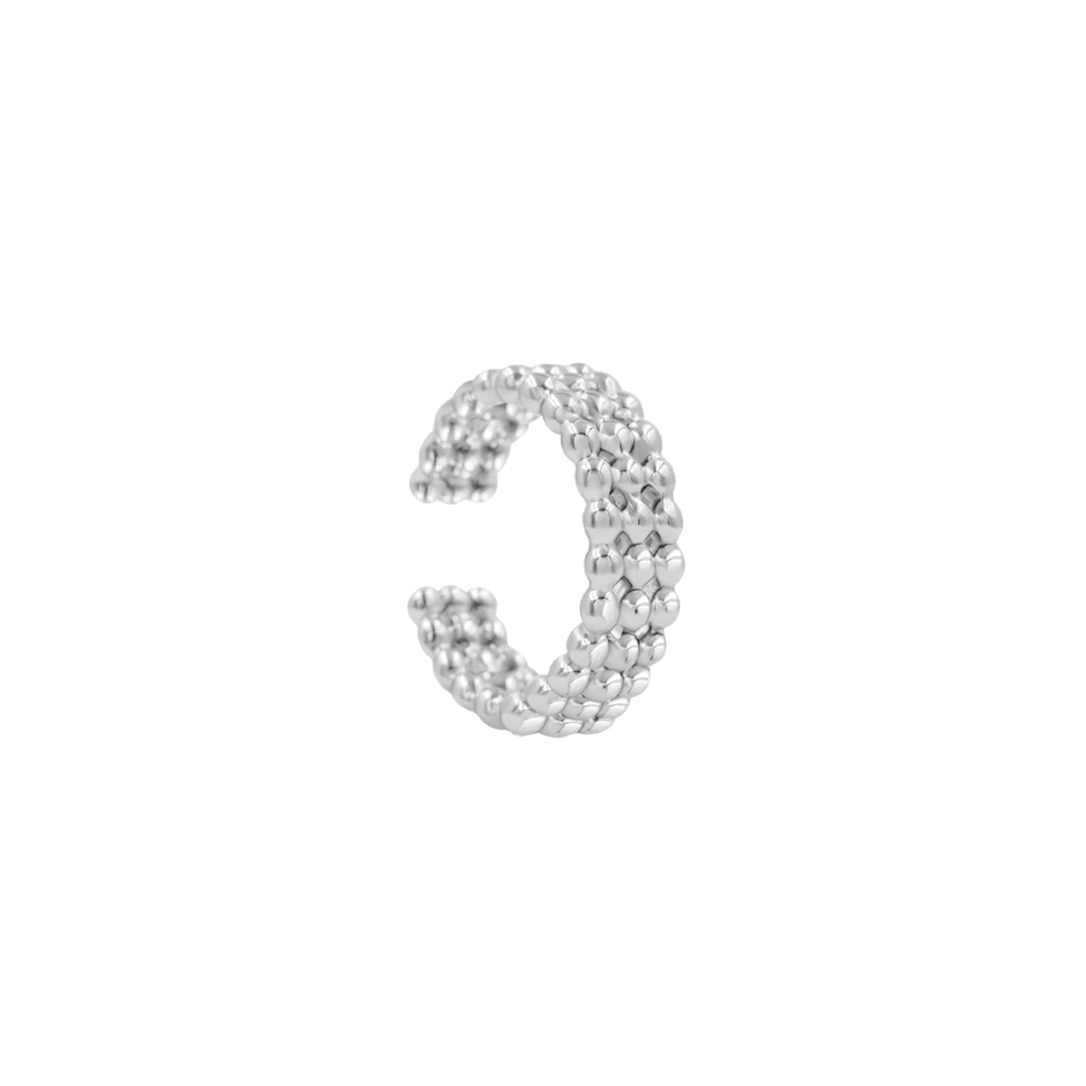 Ear Cuff Ethno No.5 versilbert - Vorderansicht