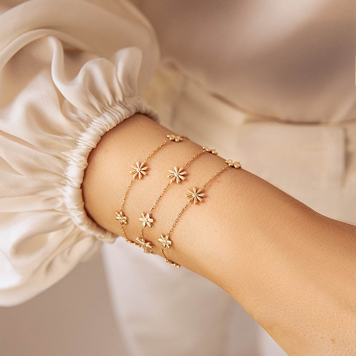 Flowers Armband vergoldet